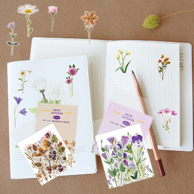40 in 1 Fresh Hand Account Diary DIY Sticker Color Random Delivery