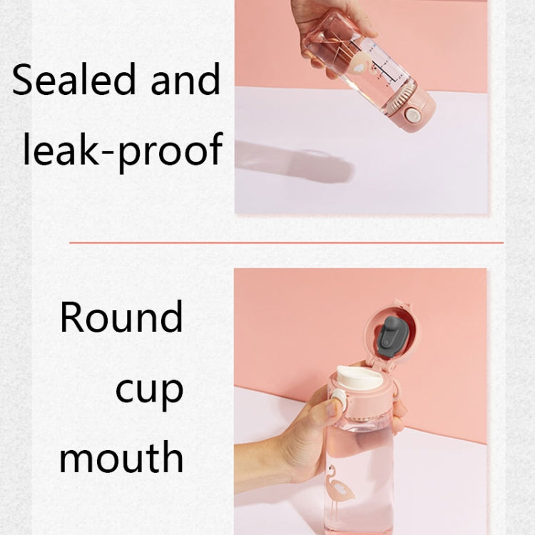 Cartoon Animal Plastic Water Cup Student Pop Lid Cup