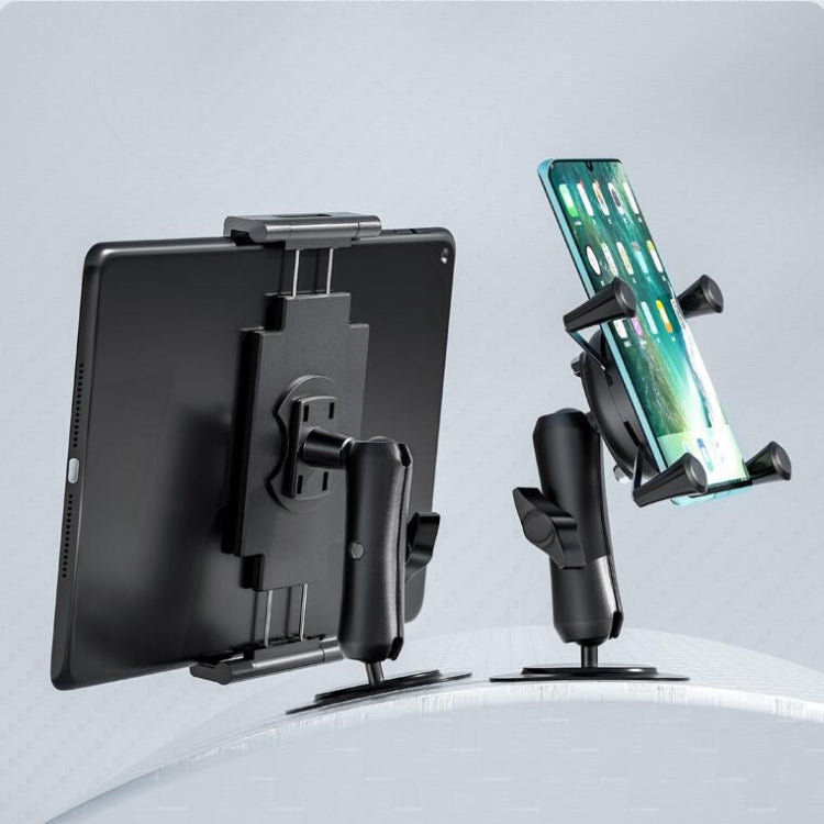 Versatile Curved Car Phone Holder with Adjustable Clamp and 360-Degree Rotation