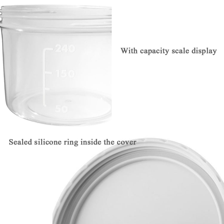 Portable Dual Storage Tank Transparent Moisture-Proof Food Sealing Storage Tank,Capacity: 310 + 760ml