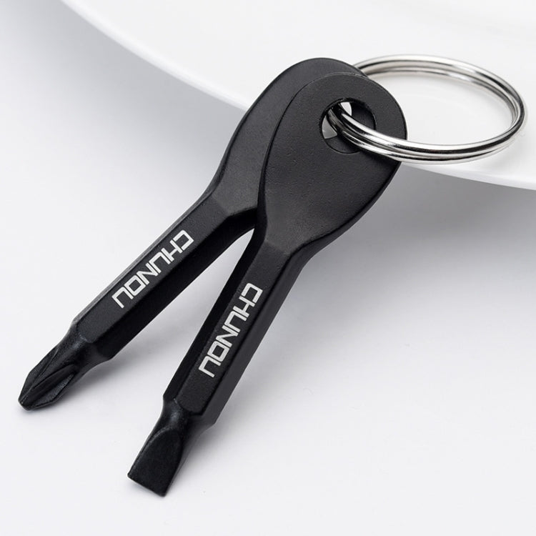 Compact 7 Piece Metal Phillips Screwdriver Keyring Tool