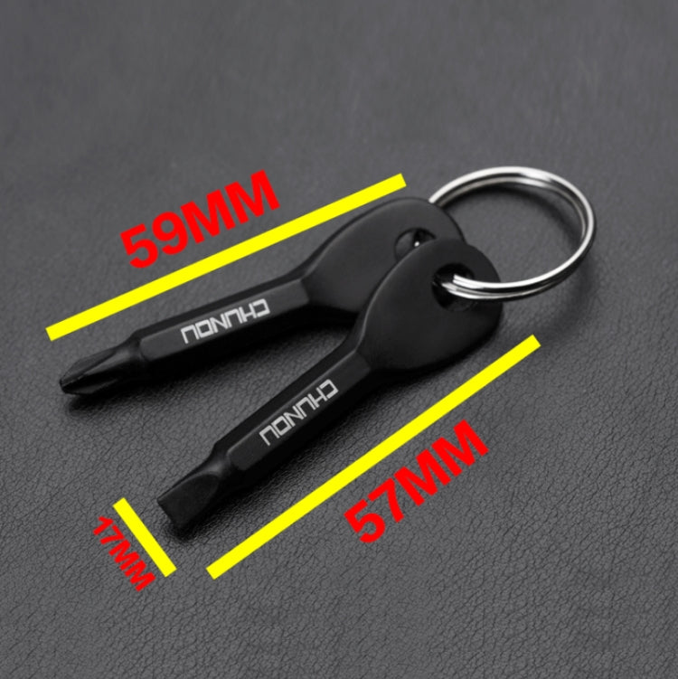 Compact 7 Piece Metal Phillips Screwdriver Keyring Tool
