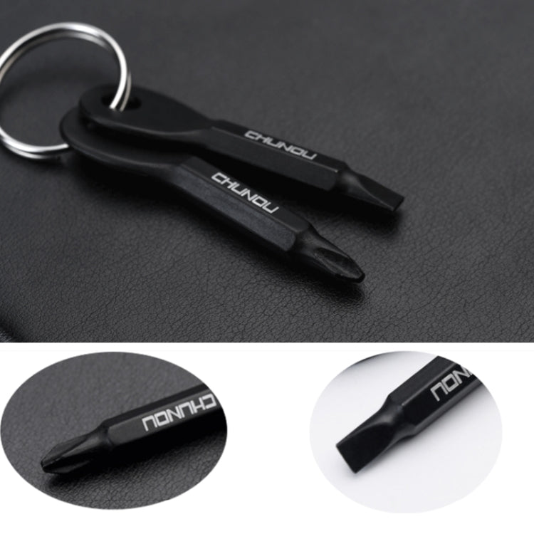 Compact 7 Piece Metal Phillips Screwdriver Keyring Tool