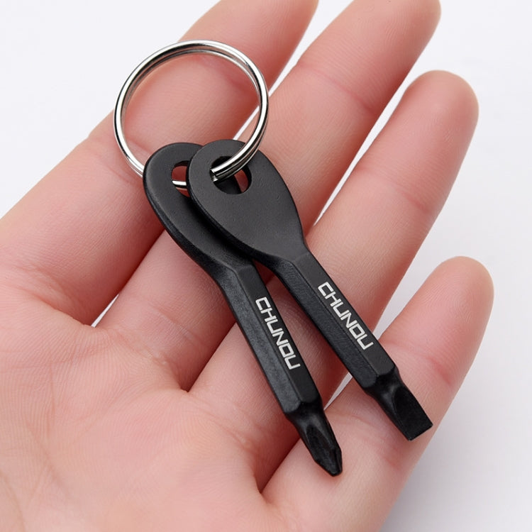 Compact 7 Piece Metal Phillips Screwdriver Keyring Tool