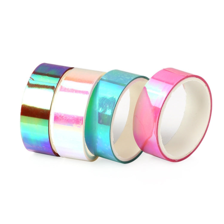 10 in 1 Colorful Laser Paper Tape Rainbow Gravity Can Tear DIY Hand Debt Decoration Beauty Sticker
