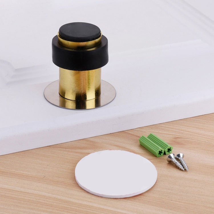 Rubber Anti-Collision Door Gear Punching Stainless Steel Round Door Resistant Home Floor-Shaped Cylindrical Door Touch