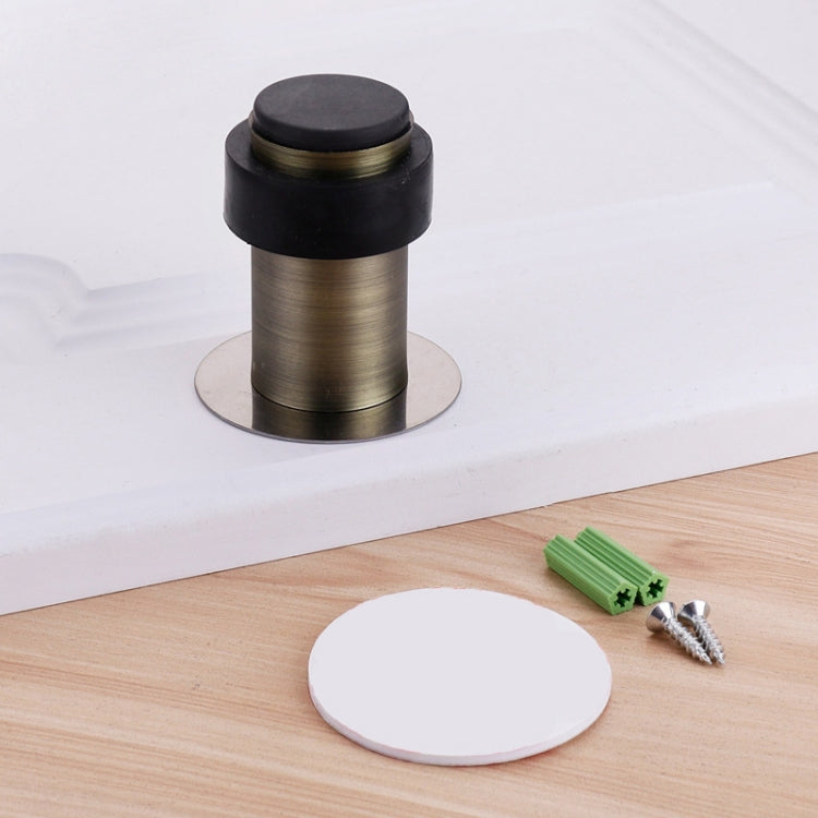 Rubber Anti-Collision Door Gear Punching Stainless Steel Round Door Resistant Home Floor-Shaped Cylindrical Door Touch
