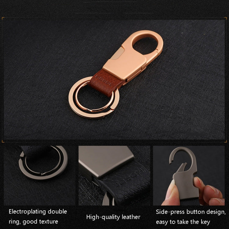 ZB-028YSK Stylish Zinc Alloy Car Keychain with Side Press Design
