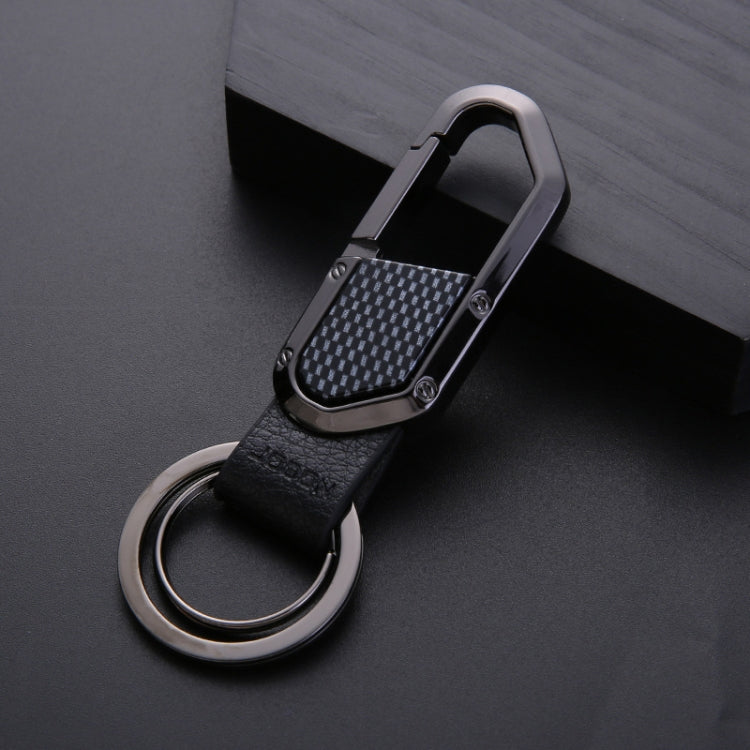 Elegant JOBON ZB-106A Dual Loop Metal Keychain for Businessmen - Stylish Car Pendant Accessory