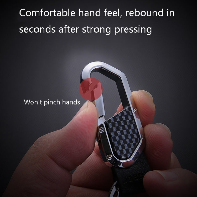 Elegant JOBON ZB-106A Dual Loop Metal Keychain for Businessmen - Stylish Car Pendant Accessory