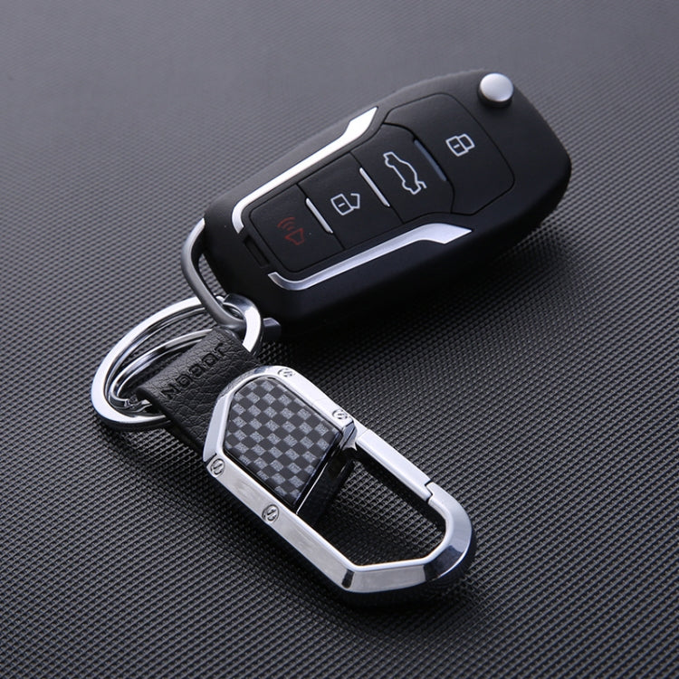 Elegant JOBON ZB-106A Dual Loop Metal Keychain for Businessmen - Stylish Car Pendant Accessory