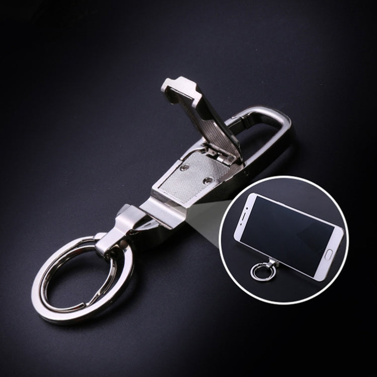 Versatile JOBON ZB-8780 Metal Keychain with Phone Holder – Stylish Zinc Alloy Car Key Accessory
