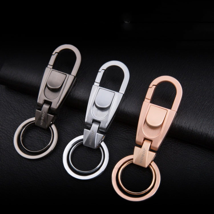 JOBON ZB-071 Men's Stylish Zinc Alloy Keychain with Dual Ring Design