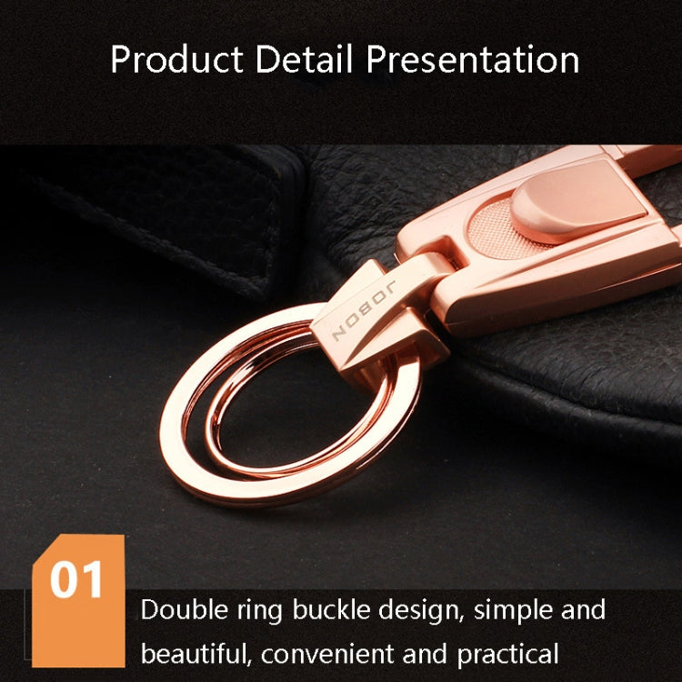 JOBON ZB-071 Men's Stylish Zinc Alloy Keychain with Dual Ring Design