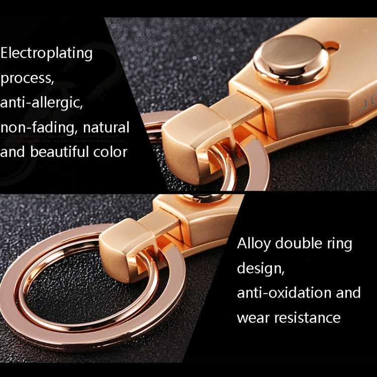 Stylish JOBON ZB-098 Zinc Alloy Car Key Pendant with Dual Ring Design