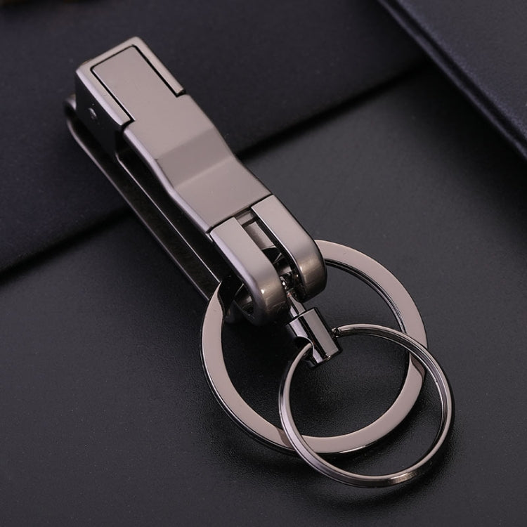 JOBON ZB-8782 Stylish Metal Keychain for Men – Detachable Double Ring Design with Anti-Lost Feature