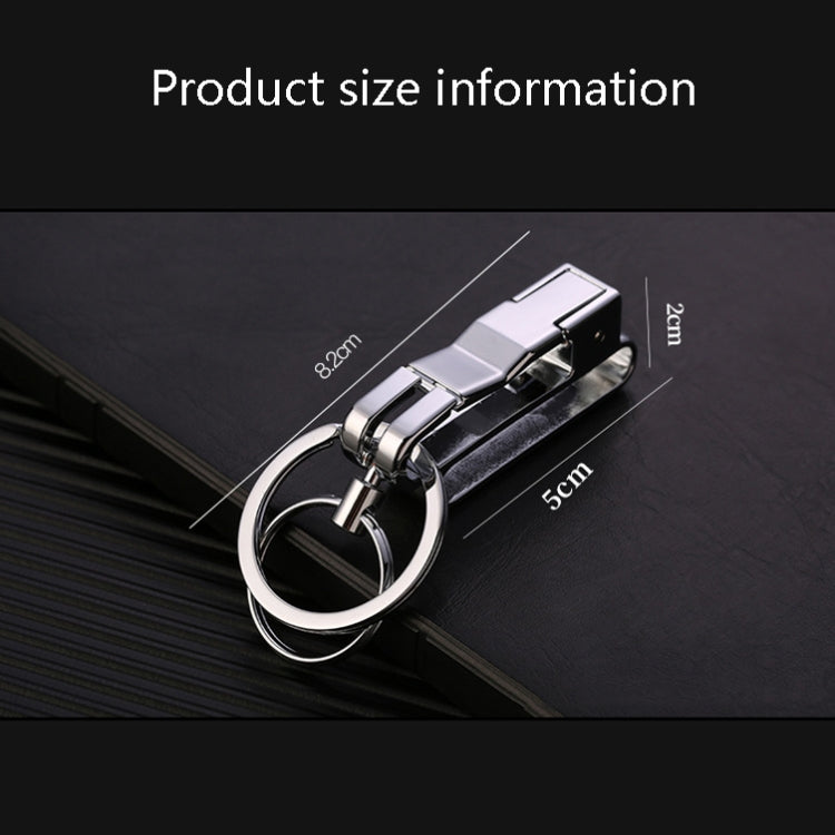 JOBON ZB-8782 Stylish Metal Keychain for Men – Detachable Double Ring Design with Anti-Lost Feature
