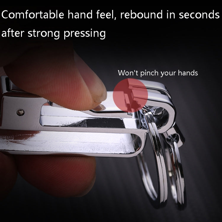 JOBON ZB-8782 Stylish Metal Keychain for Men – Detachable Double Ring Design with Anti-Lost Feature