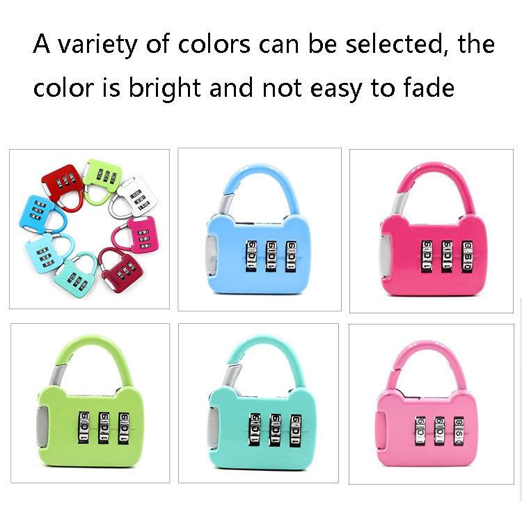 6 PCS Xmm-8007 Cartoon Cat Metal Digital Password Lock Mini Small Padlock
