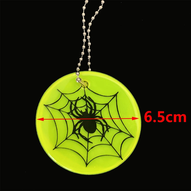 10 PCS Spider Web Type Reflective Waterproof Pendant For Night Riding Student Schoolbag Pendant Random Colour Delivery