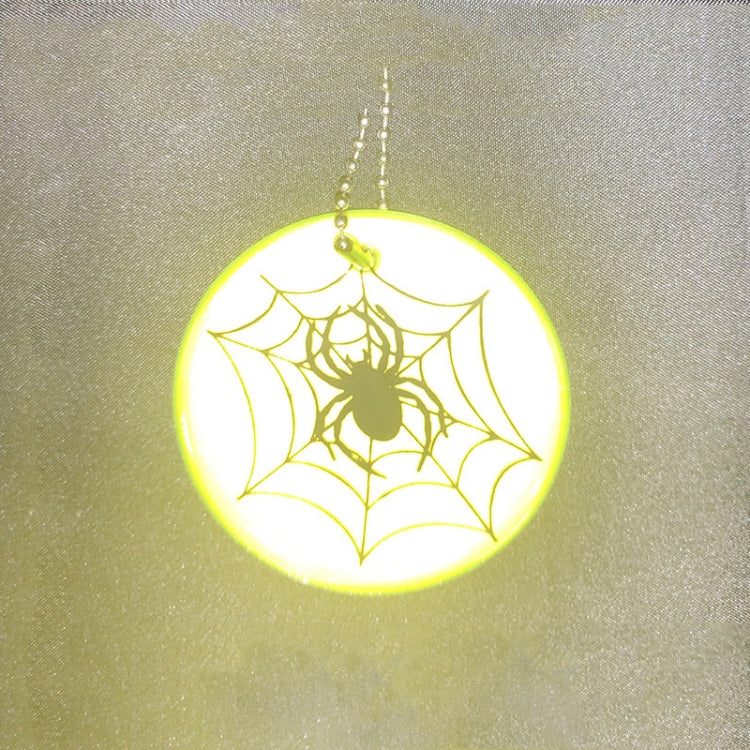 10 PCS Spider Web Type Reflective Waterproof Pendant For Night Riding Student Schoolbag Pendant Random Colour Delivery