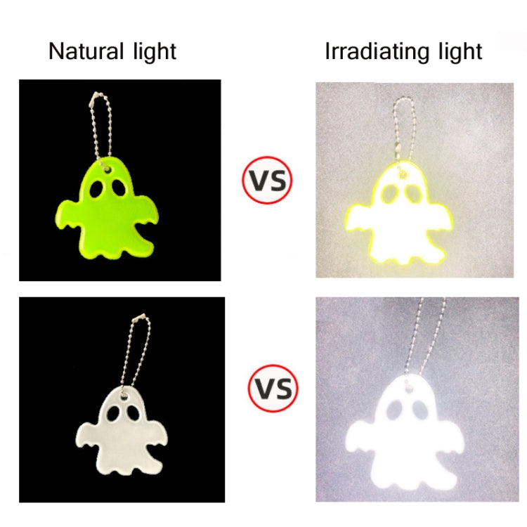 2pcs Ghost Reflective Waterproof Pendant Student Schoolbag Night Riding Reflector Random Colour Delivery