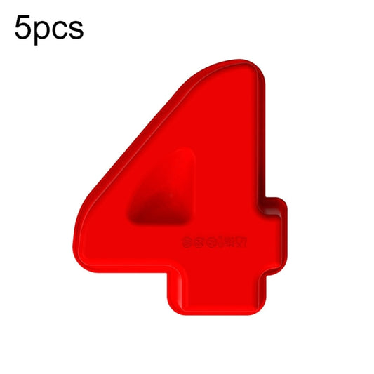 5 PCS Food Grade Silicone Cake Mould Digital Chocolate Biscuit Baking Mould