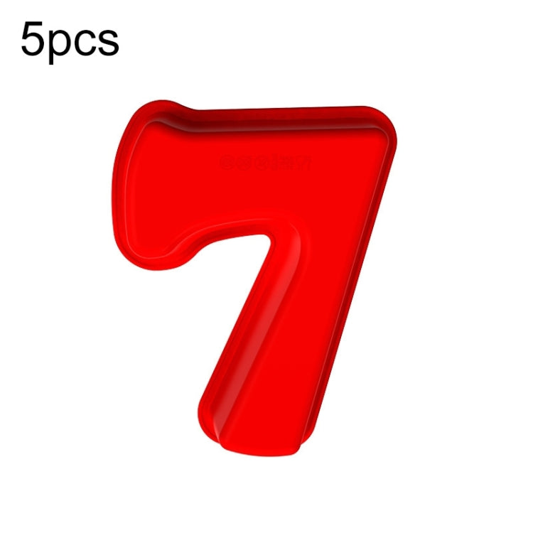 5 PCS Food Grade Silicone Cake Mould Digital Chocolate Biscuit Baking Mould