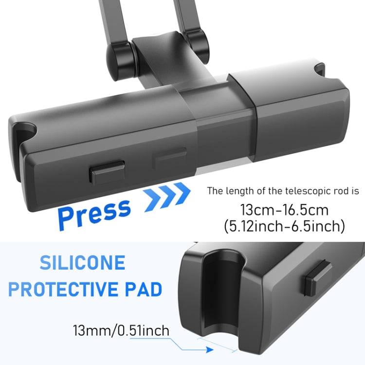Telescopic Back Seat Mobile Phone Holder with 360-Degree Rotating Pivot