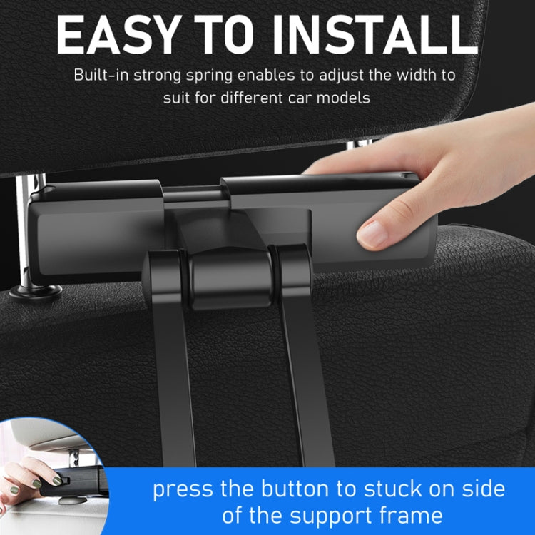 Telescopic Back Seat Mobile Phone Holder with 360-Degree Rotating Pivot