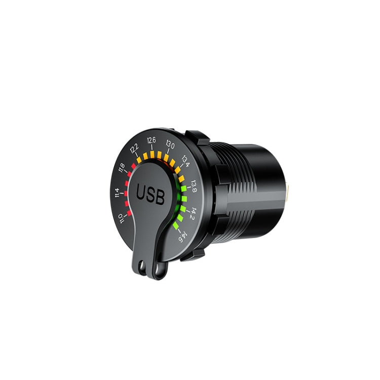 Car Motorcycle Ship Modified With Colorful Screen Display USB Dual QC3.0 Fast Charge Car Charger, P20-A With Terminal, P20-B With Terminal, P20-C With Terminal, P20-A With 60cm Line, P20-B With 60cm Line, P20-C With 60cm Line