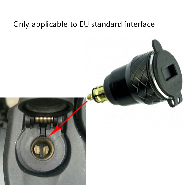 Car Motorcycle USB Charger Metal With Voltage Display Car Charger EU Plug
