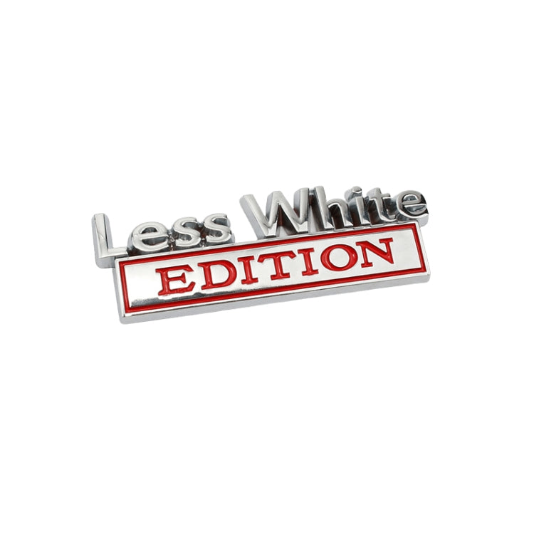 2 PCS Car Metal Leaf Board Label Less White Edition Modified Body Labeling