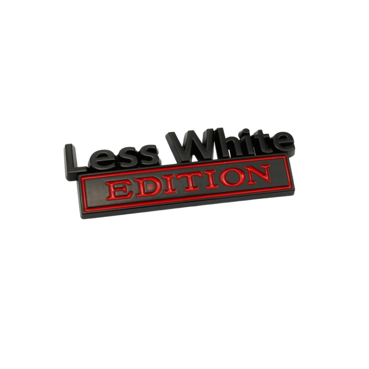 2 PCS Car Metal Leaf Board Label Less White Edition Modified Body Labeling