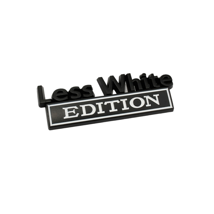 2 PCS Car Metal Leaf Board Label Less White Edition Modified Body Labeling
