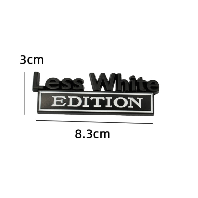 2 PCS Car Metal Leaf Board Label Less White Edition Modified Body Labeling
