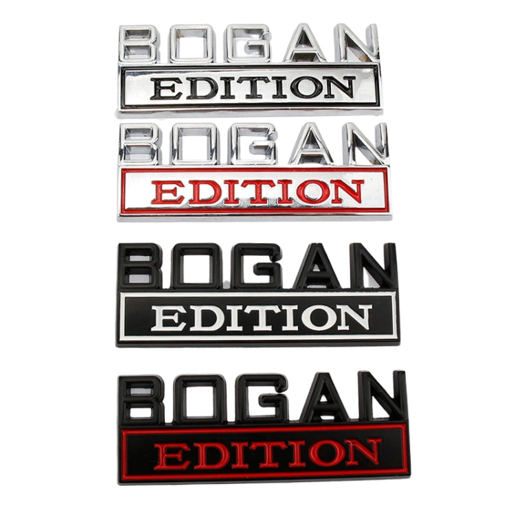 2 PCS Modified Side Door Metal Car Stickers Bogan Edition Label Leaf Board Nameplate Label, BOGAN