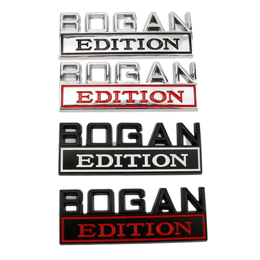 2 PCS Modified Side Door Metal Car Stickers Bogan Edition Label Leaf Board Nameplate Label, BOGAN