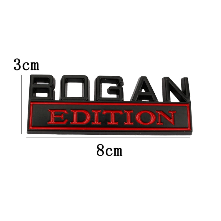 2 PCS Modified Side Door Metal Car Stickers Bogan Edition Label Leaf Board Nameplate Label, BOGAN