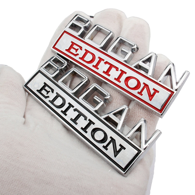 2 PCS Modified Side Door Metal Car Stickers Bogan Edition Label Leaf Board Nameplate Label, BOGAN