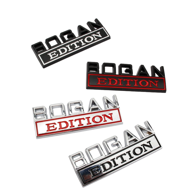 2 PCS Modified Side Door Metal Car Stickers Bogan Edition Label Leaf Board Nameplate Label, BOGAN