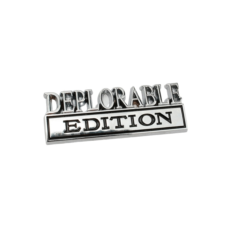 2 PCS Car Modified Metal Car Standard DEPLORABLE Edition Car Stickers