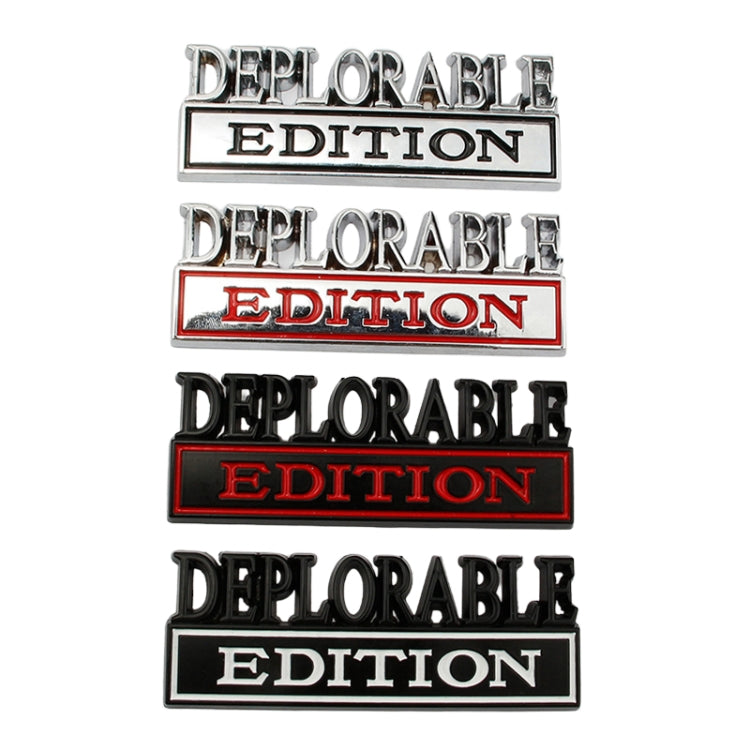 2 PCS Car Modified Metal Car Standard DEPLORABLE Edition Car Stickers
