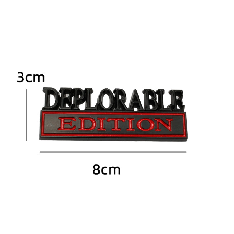 2 PCS Car Modified Metal Car Standard DEPLORABLE Edition Car Stickers