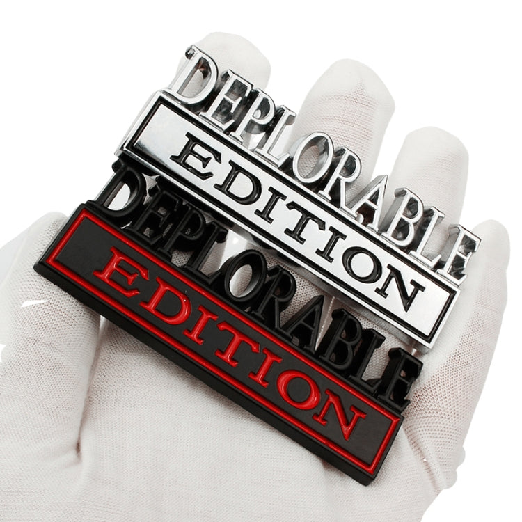 2 PCS Car Modified Metal Car Standard DEPLORABLE Edition Car Stickers