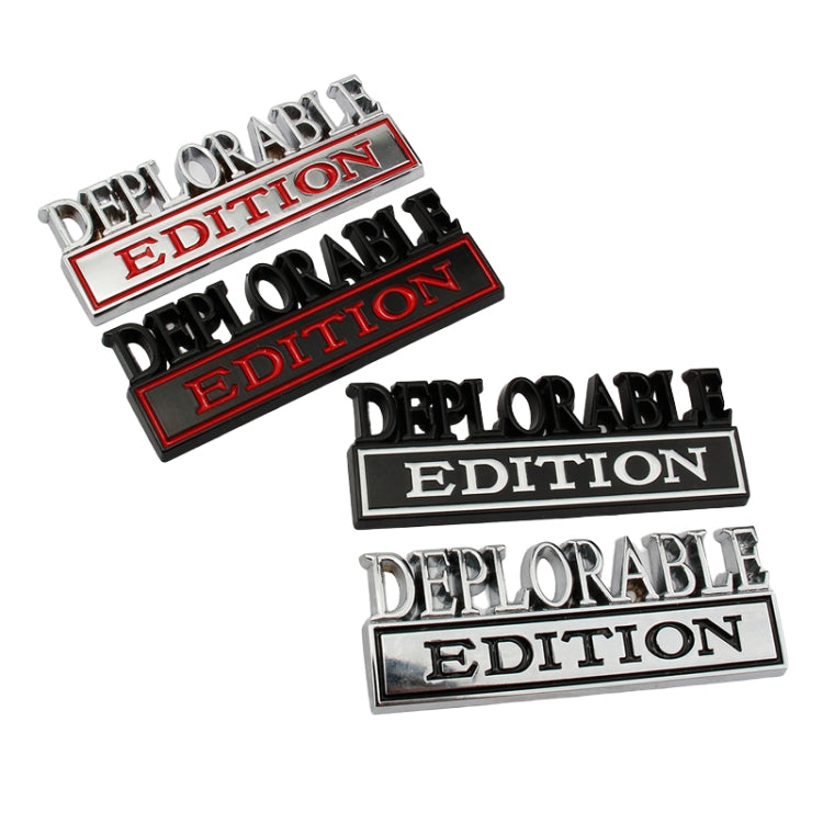 2 PCS Car Modified Metal Car Standard DEPLORABLE Edition Car Stickers