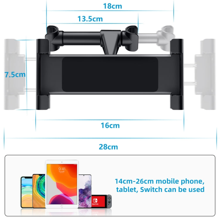 Versatile Telescopic Car Seat Mobile Phone Holder with 360° Rotation