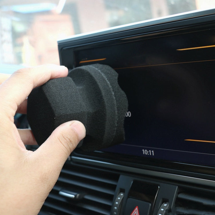 Hand-Grabbing Waves High Density Car Tire Wax Sponge Leather Wax Sponge, Specification: