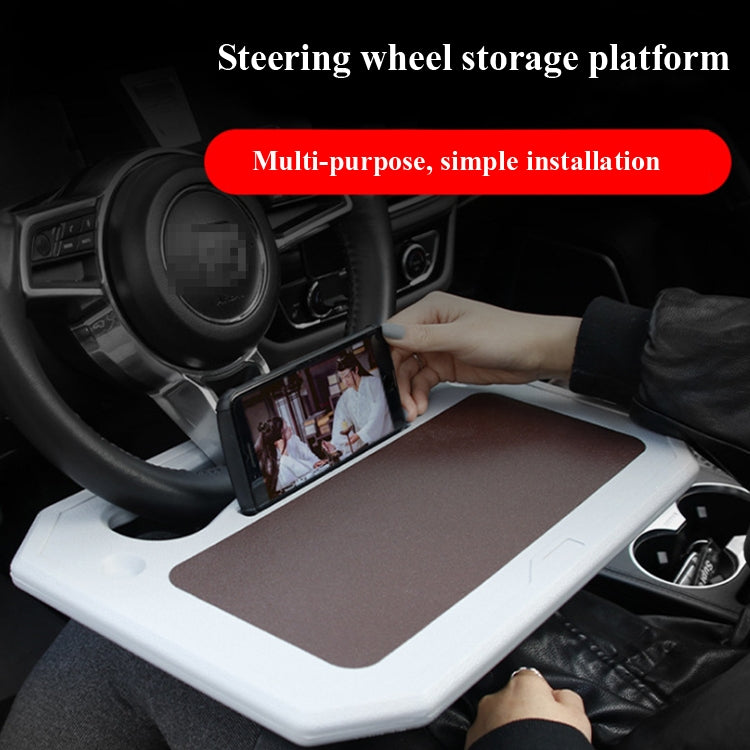 Versatile Car Steering Wheel Table: Multi-Functional Desk and Holder for Work, Dining, and Entertainment