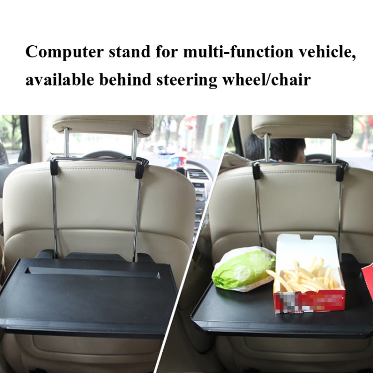 Versatile Car Steering Wheel Table with Drawer and iPad Slot - Perfect for Meals and Work on the Go